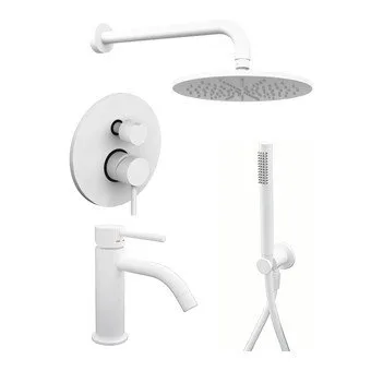 Комплект для ванной Paffoni Light KITLIG018BO071 С ВНУТРЕННЕЙ ЧАСТЬЮ, белый матовый Sancos — официальный сайт