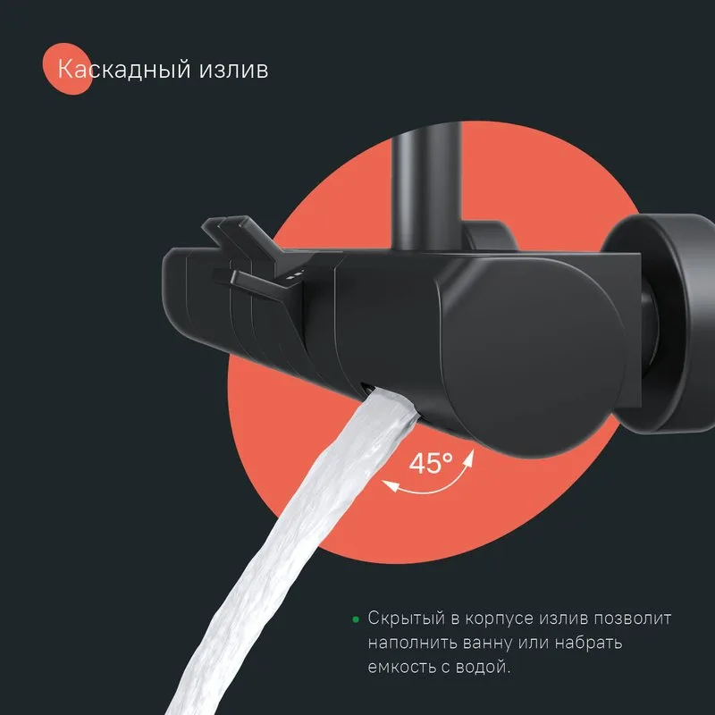 Душевая стойка IDDIS SpaHome SPHBLTKi06, черный матовый Sancos — официальный сайт