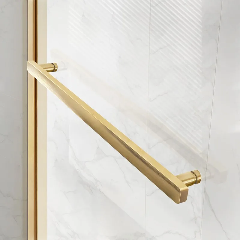 Душевая дверь в нишу Vincea Slim Soft VDS-1SS150CLG 150 см профиль брашированное золото, стекло проз Sancos — официальный сайт