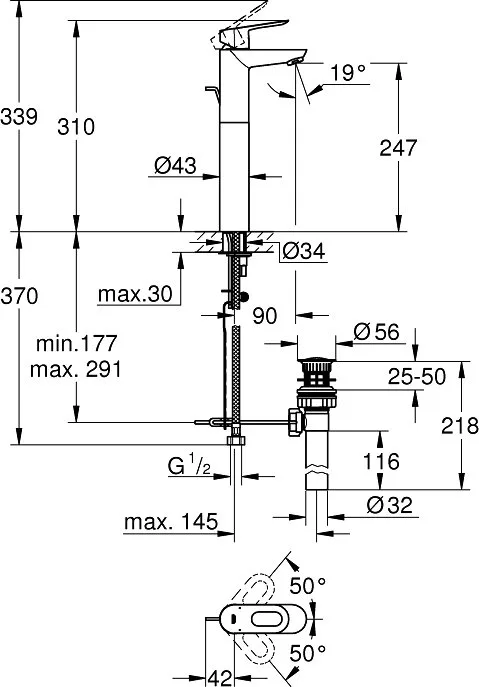 Смеситель для раковины Grohe BauLoop 32856000 Sancos — официальный сайт
