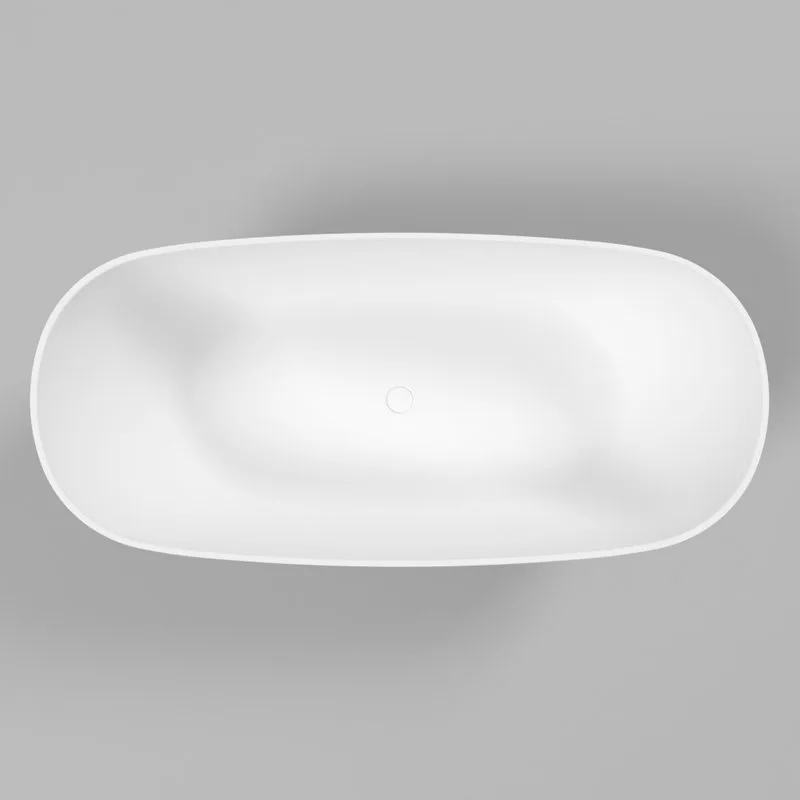 Ванна из искусственного камня WHITECROSS Onyx C 160x75 см, отдельностоящая, матовая белая, овальная, Sancos — официальный сайт