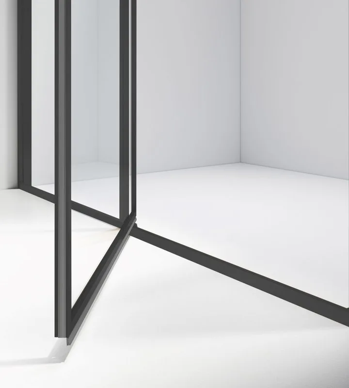 Душевая дверь Vincea Slim 8mm VDP-4SL120CLB, черный, стекло прозрачное Sancos — официальный сайт