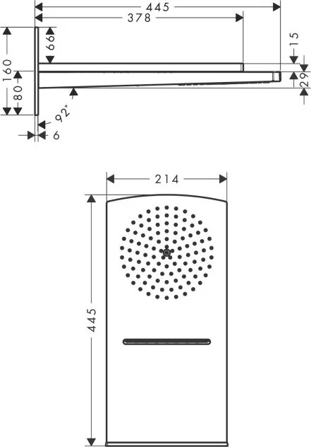 Верхний душ Hansgrohe Raindance Rainfall 180 AIR 2jet 28433000 Sancos — официальный сайт