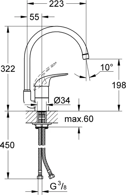 Смеситель для кухни Grohe Euroeco 32752000 Sancos — официальный сайт