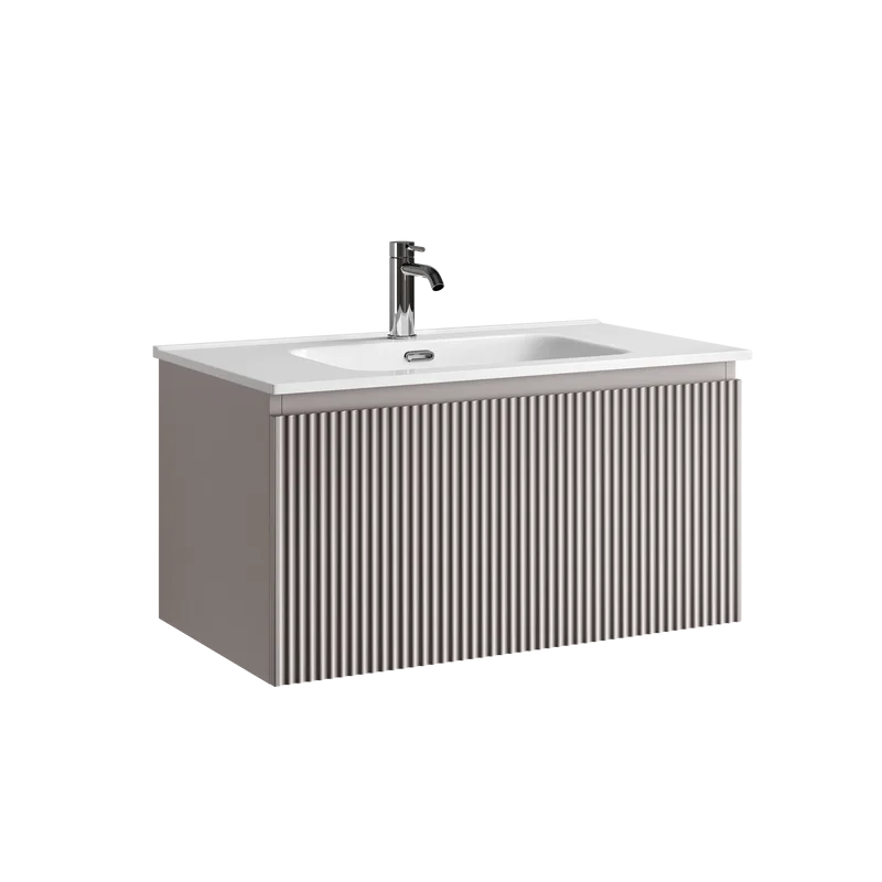 Тумба под раковину Sancos Snob R 1.0 80 подвесная Doha soft (пыльная роза), SNR1.080SM Sancos — официальный сайт