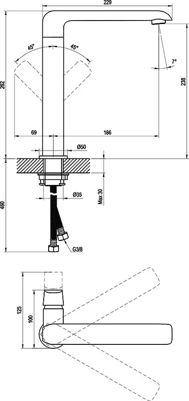Смеситель для раковины Ravak Flat X070125 нержавеющая сталь Sancos — официальный сайт