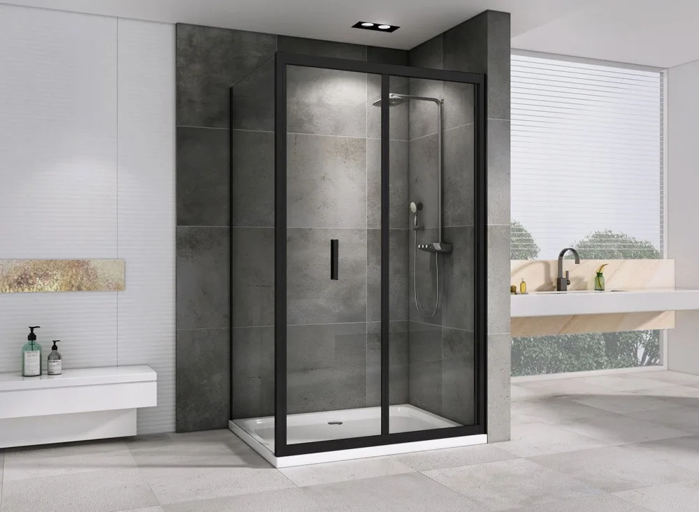 Душевой уголок Abber Sonnenstrand AG07120B-S100B 120x100, профиль черный, стекло прозрачное Sancos — официальный сайт