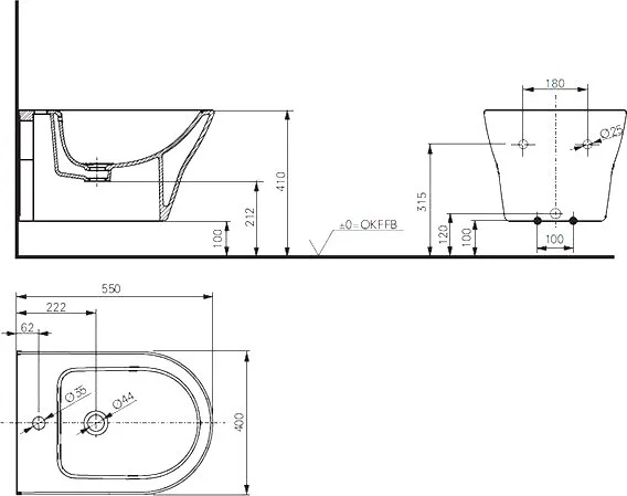 Биде подвесное Toto MH BW10045G1#XW Sancos — официальный сайт