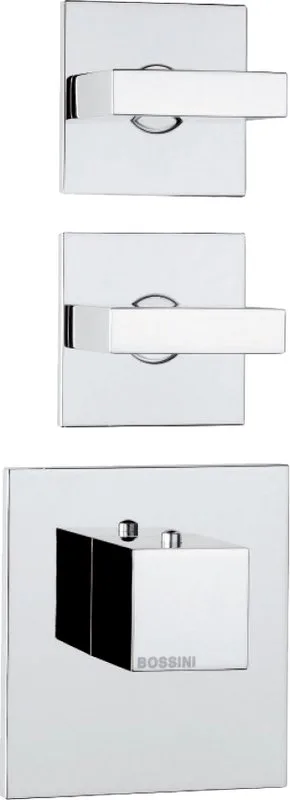 Термостатический смеситель встраиваемый Bossini Rectangular 2 Outlets LP Z033203 для ванны с душем,  Sancos — официальный сайт