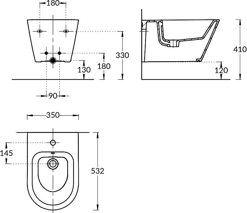 Биде подвесное KERAMA MARAZZI Plaza Modern PLM.bidet.02 Sancos — официальный сайт