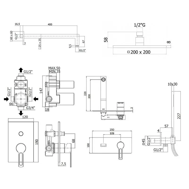 Комплект для ванной Paffoni Ringo KITRIN015NO105 С ВНУТРЕННЕЙ ЧАСТЬЮ, черный матовый Sancos — официальный сайт