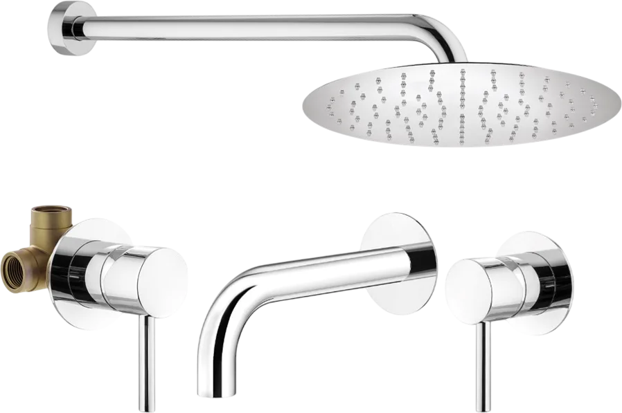 Комплект для ванной Plumberia Selection Ixo KITXO01CR210 С ВНУТРЕННЕЙ ЧАСТЬЮ, хром Sancos — официальный сайт