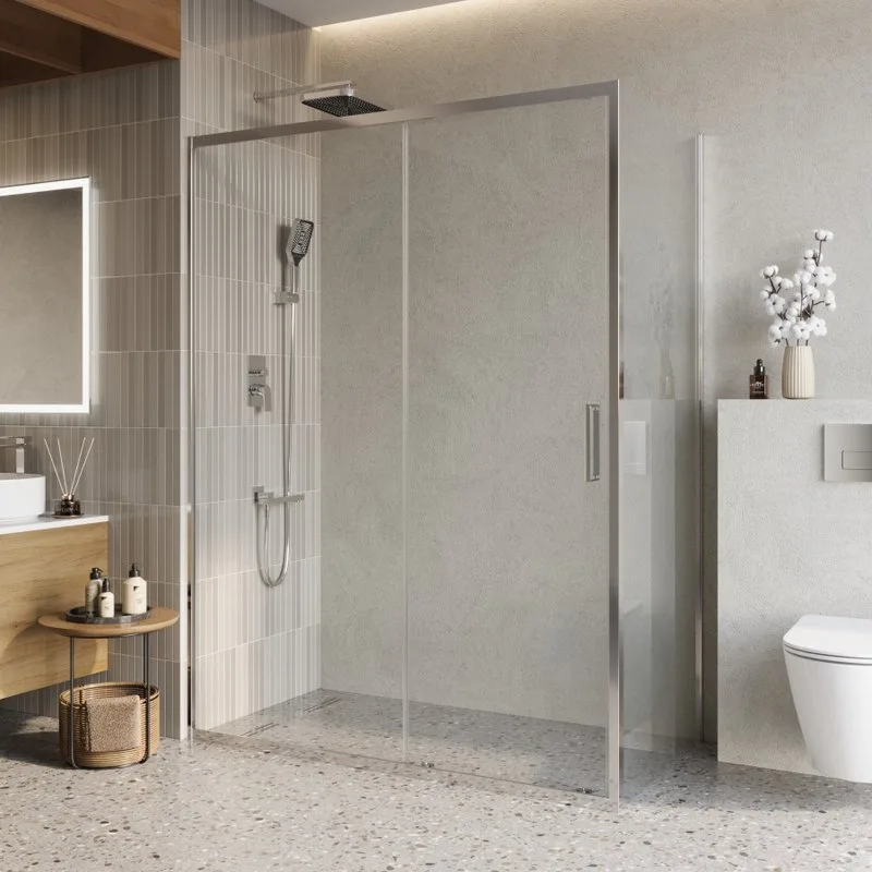 Душевой уголок BelBagno Luce AH-1-150/80-C-Cr профиль хром, стекло прозрачное Sancos — официальный сайт