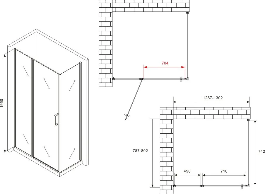 Душевой уголок Abber Sonnenstrand AG04130S-S80 130x80, профиль хром, стекло прозрачное Sancos — официальный сайт