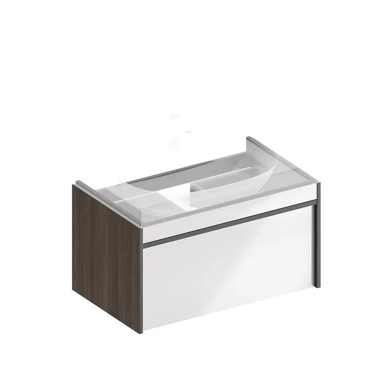 Тумба под раковину без столешницы KERAMA MARAZZI Modula 80 подвесная, арабика, глянцевая белая Sancos — официальный сайт