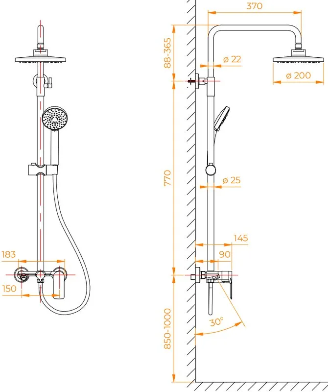 Душевая стойка RGW Shower Panels SP-26, хром Sancos — официальный сайт