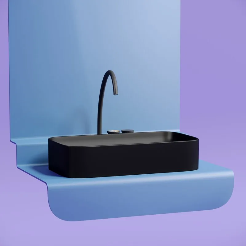 Накладная раковина Ceramicanova Element CN6054MB черная матовая Sancos — официальный сайт