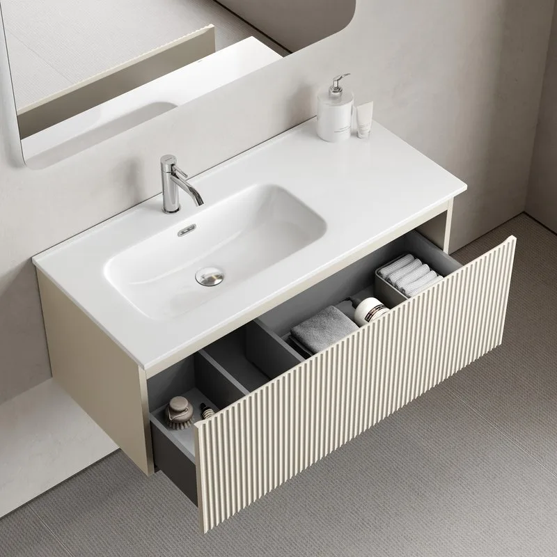 Тумба под раковину Sancos Snob R 1.0 100 подвесная Beige soft (капучино), SNR1.0100LCE Sancos — официальный сайт