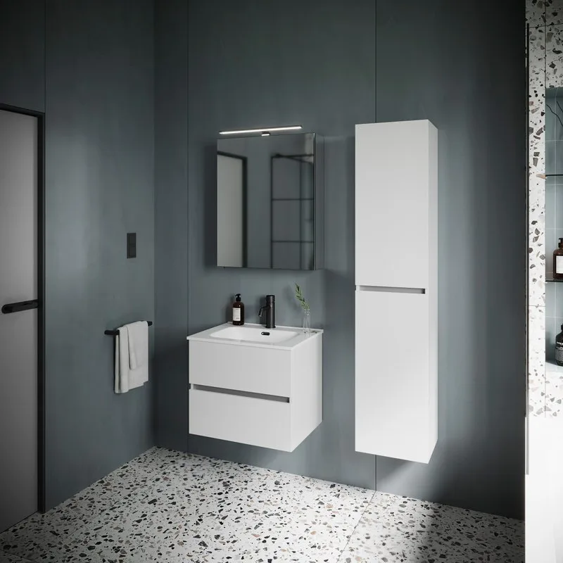 Тумба с раковиной Sancos Urban 60 см белый глянец Sancos — официальный сайт