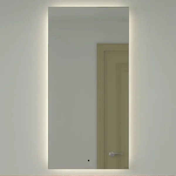 Зеркало Defesto Glow DF 2508R 60х120 с LED-подсветкой, 4 500 K, инфракрасный выключатель