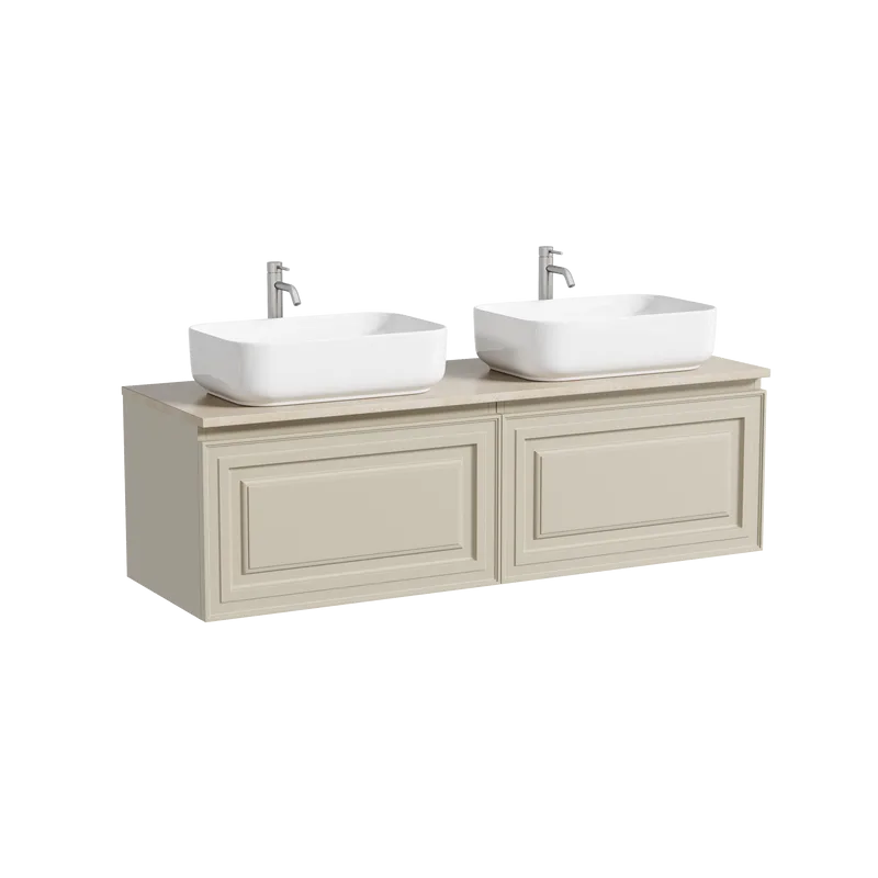 Тумба с раковиной Sancos Very 160 beige soft, столешница бежевая TT160A2X, раковина CN5043 Sancos — официальный сайт