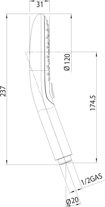 Душевая лейка Bossini Syncronia B00800.030 120 мм, 6 режимов, хром Sancos — официальный сайт