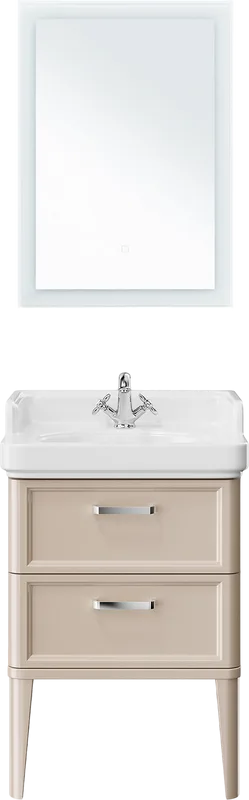 Тумба под раковину без столешницы KERAMA MARAZZI Pompei 60 с 2 ящиками, камео бежевая глянцевая Sancos — официальный сайт