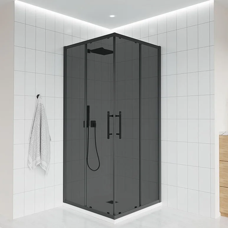 Душевой уголок Veconi Evo 300 B 120х80 см, профиль матовый черный, стекло тонированное матовое Sancos — официальный сайт