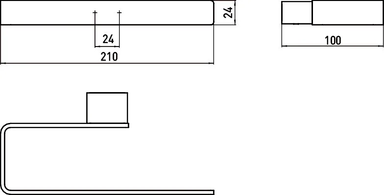 Полотенцедержатель Emco Loft 0555 133 00 черный Sancos — официальный сайт