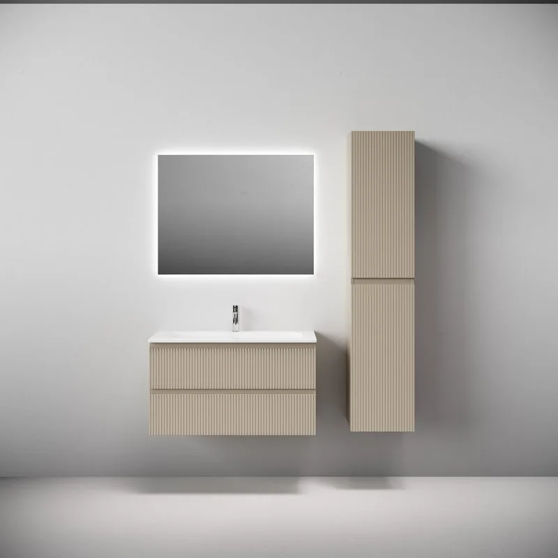 Тумба с раковиной Sancos Snob T 90 подвесная, beige soft, раковина СN7019 Sancos — официальный сайт