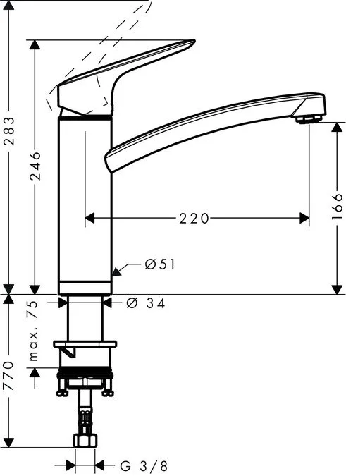 Смеситель для кухни Hansgrohe Logis 71833000 Sancos — официальный сайт