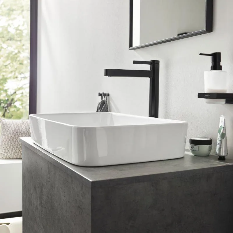 Смеситель для раковины Hansgrohe Finoris 260 76070670 матовый черный Sancos — официальный сайт