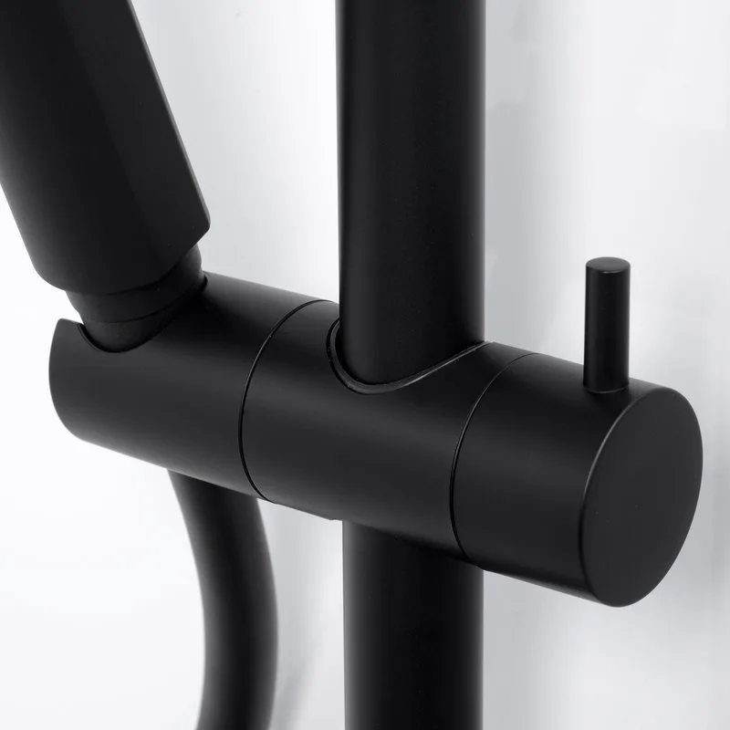 Душевая стойка Wasserkraft Thermo A11401, черная матовая Sancos — официальный сайт
