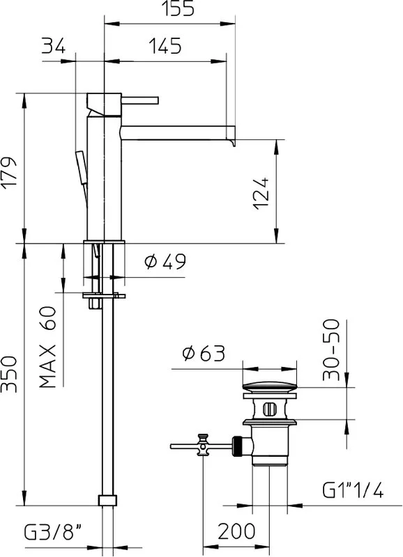 Смеситель для раковины Bossini OKI Z005301.030 Sancos — официальный сайт