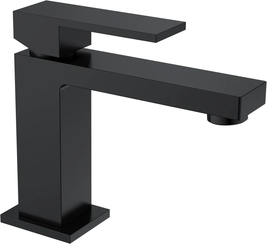 Смеситель для раковины Boheme Qubic 471-B matt black Sancos — официальный сайт