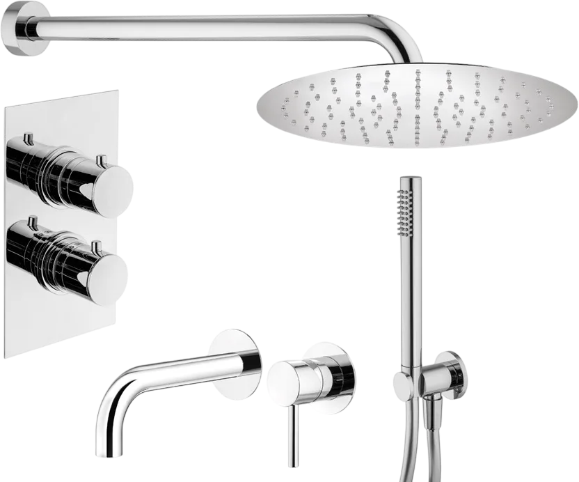 Комплект для ванной Plumberia Selection Ixo KITXOT18QCR210 С ВНУТРЕННЕЙ ЧАСТЬЮ, хром Sancos — официальный сайт