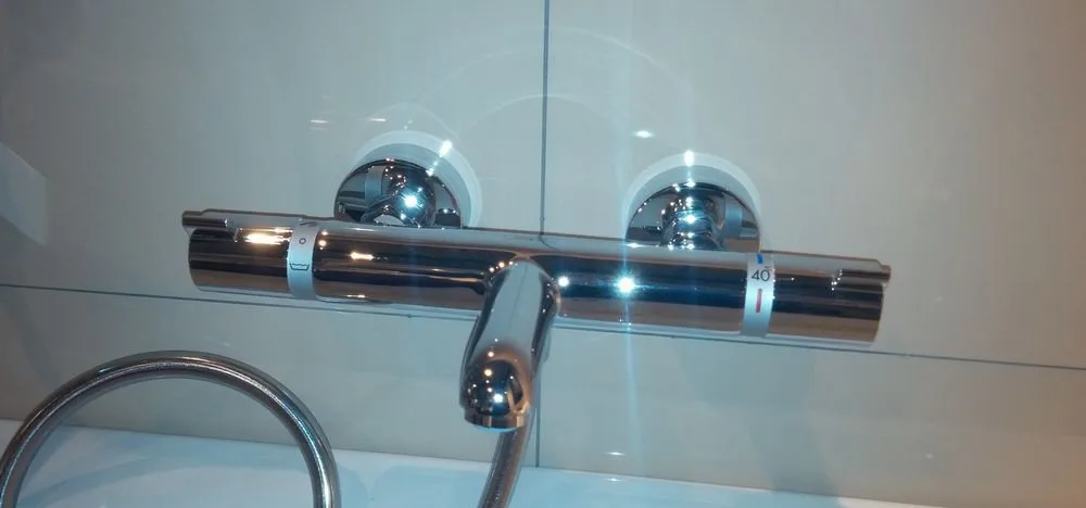 Термостатический смеситель Hansgrohe Ecostat Comfort 13114000, для ванны с душем, хром Sancos — официальный сайт