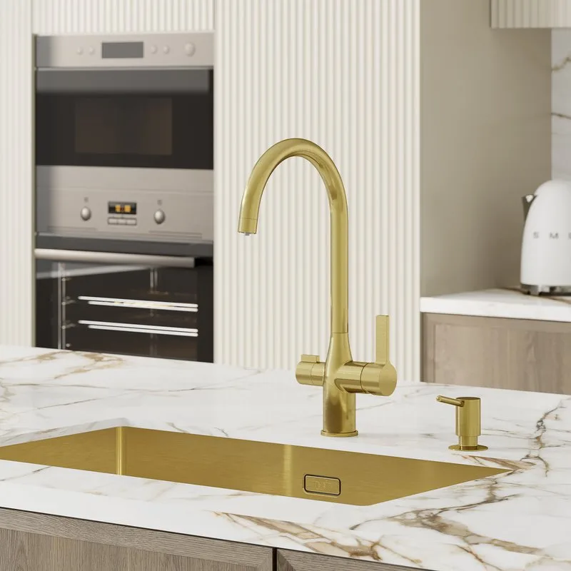 Смеситель для кухни IDDIS Pure PURMGFJi05 матовое золото Sancos — официальный сайт