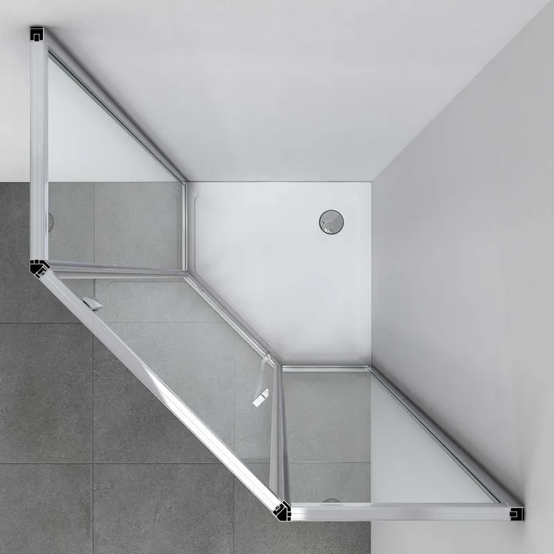 Душевой уголок Vincea Penta VSP-3P100CL 100x100, профиль хром, стекло прозрачное Sancos — официальный сайт