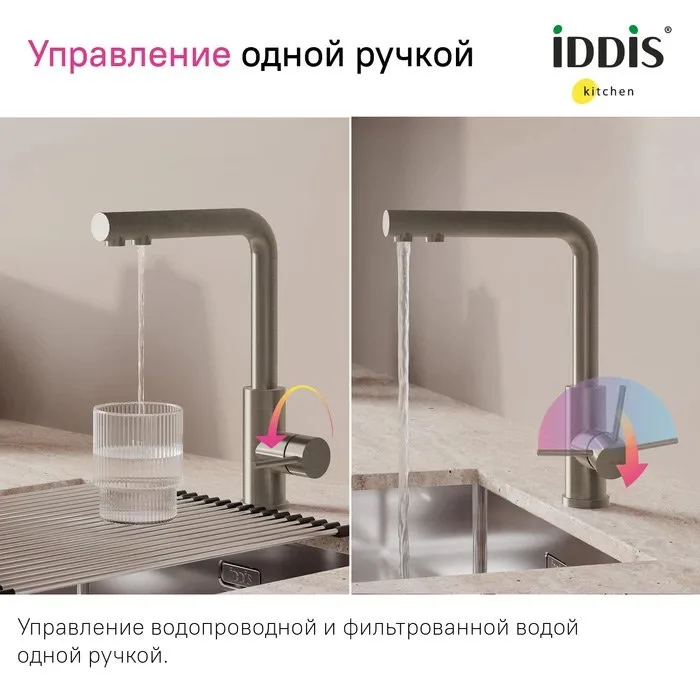 Смеситель для кухни IDDIS Rule RULSTLFi05 сталь Sancos — официальный сайт