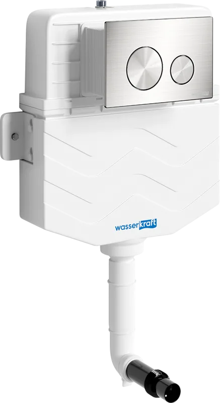 Смывной бачок скрытого монтажа Wasserkraft Aller 10TLT.031.ME.BN02, с кнопкой смыва никель Sancos — официальный сайт