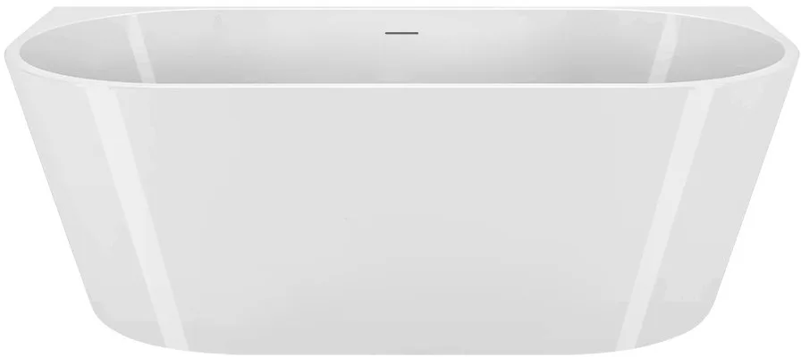 Акриловая ванна BelBagno BB710-1700-800 170x80 см, пристенная, белая, овальная, со сливом-переливом Sancos — официальный сайт