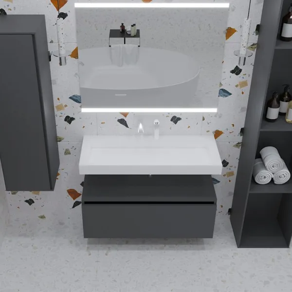 Тумба Armadi Art Flat Valessi Uno-S 100 антрацит матовый Sancos — Оригинал