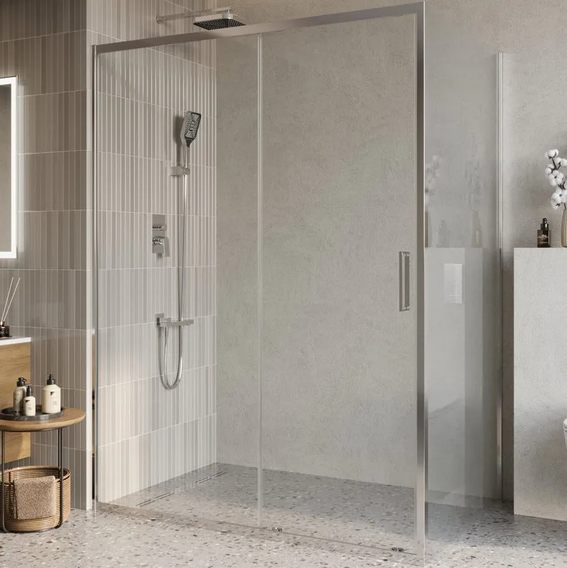 Душевой уголок BelBagno Luce AH-1-150/100-C-Cr профиль хром, стекло прозрачное Sancos — официальный сайт