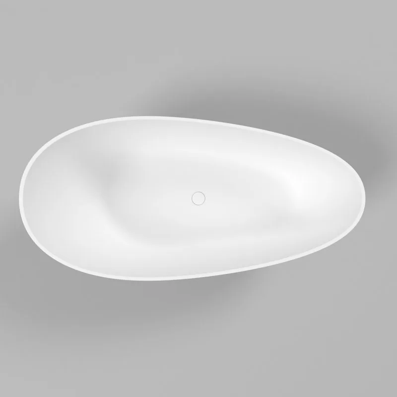 Ванна из искусственного камня WHITECROSS Spinel C 150x70 см, отдельностоящая, матовая белая, овальна Sancos — официальный сайт