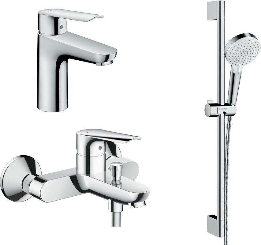 Комплект для ванной Hansgrohe Logis SET Logis E 100 (c) Sancos — официальный сайт