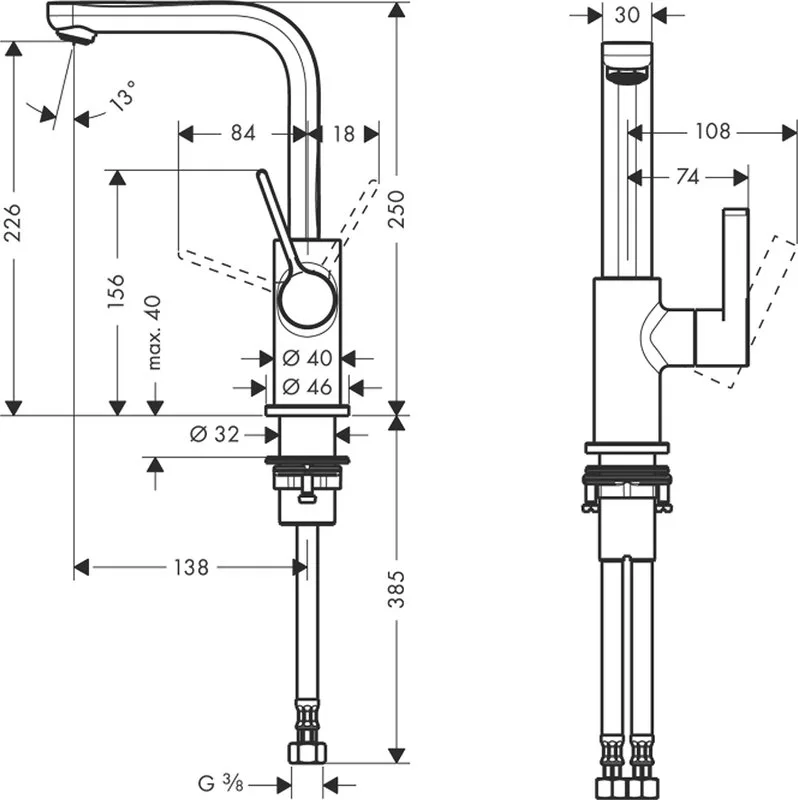 Смеситель для раковины Hansgrohe Metris S 31161000 Sancos — официальный сайт
