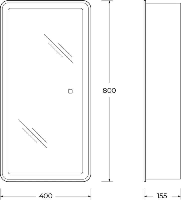 Зеркало-шкаф BelBagno Marino SPC-MAR-400/800-1A-LED-TCH с подсветкой Sancos — официальный сайт
