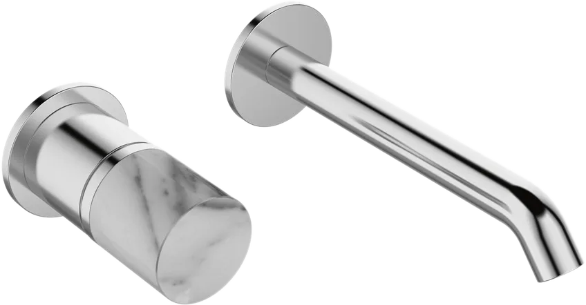 Смеситель для раковины Bronze de Luxe Focus 24686CM С ВНУТРЕННЕЙ ЧАСТЬЮ, хром, мрамор Sancos — официальный сайт