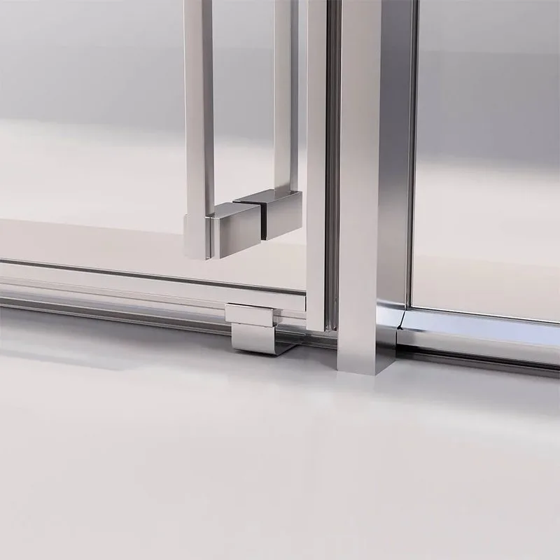 Душевая дверь в нишу Veconi Premium Prato 300 CH-L 140, профиль матовый хром, стекло прозрачное Sancos — официальный сайт